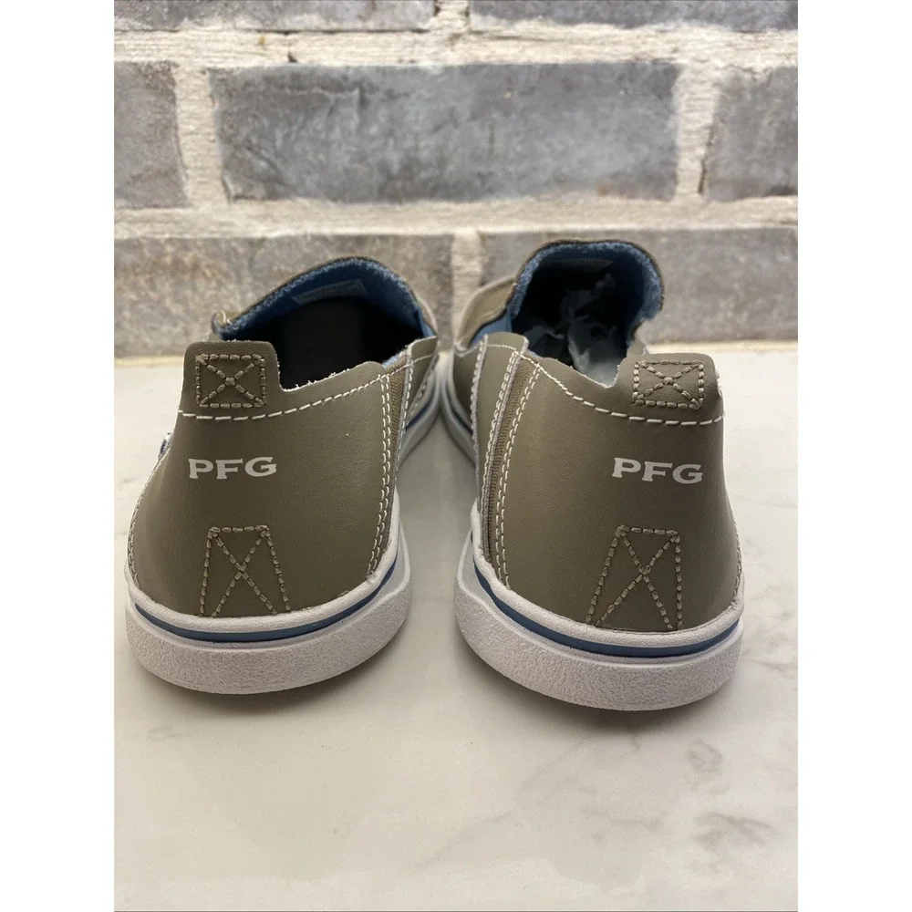 Columbia Youth Bahama PFG Boat Shoes Sz 6 Tan/white Omni Grip Loafers Sneakers